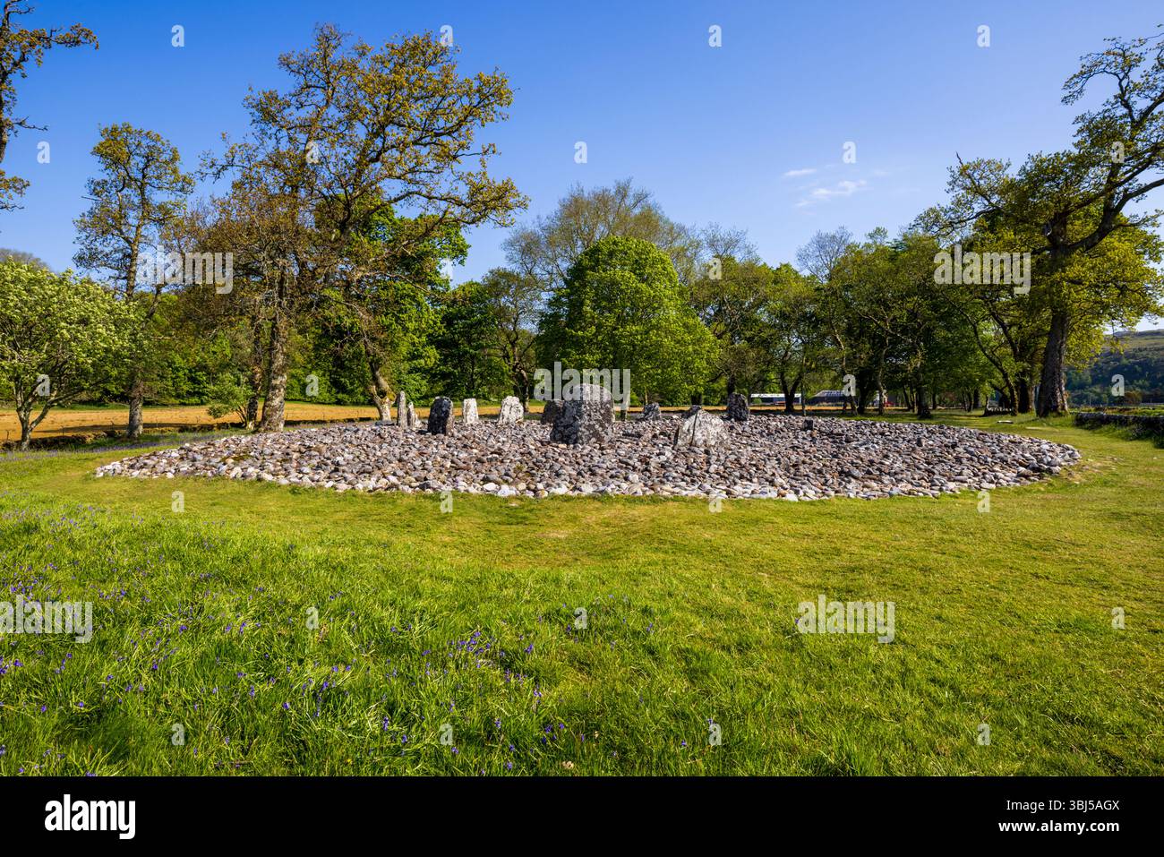 Temple Wood Circle a Kilmartin Glen, Argyll e Bute, Scozia occidentale Foto Stock
