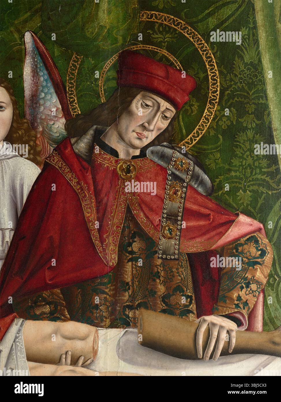 Sogno di a verger: I Santi Cosma e Damian che eseguono una cura miracolosa con il trapianto di una gamba, 1495. Foto Stock