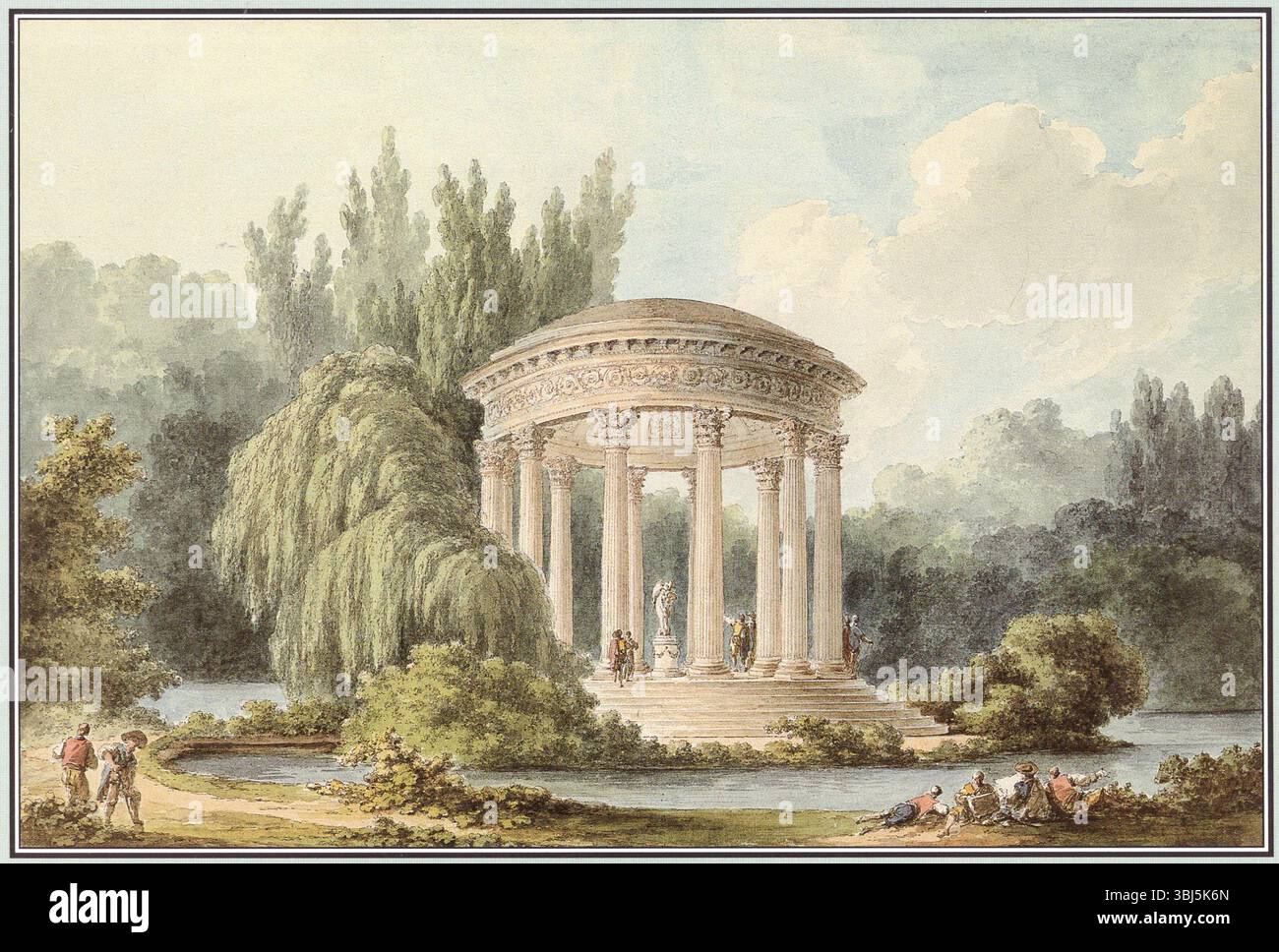 Temple de l'Amour, 1786. Si trova nella Collezione della Biblioteca Estense Universitaria di Modena. Foto Stock