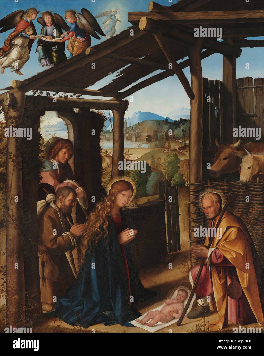 L'Adorazione dei Pastori, c1500-1507. Si trova nella Collezione del Museo di Capodimonte, Napoli. Foto Stock