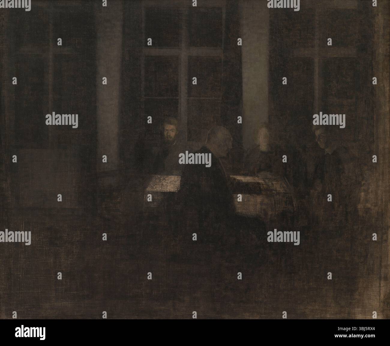 Sera in salotto, 1904. Si trova nella Collezione di Statens Museum for Kunst, Copenhagen. Foto Stock