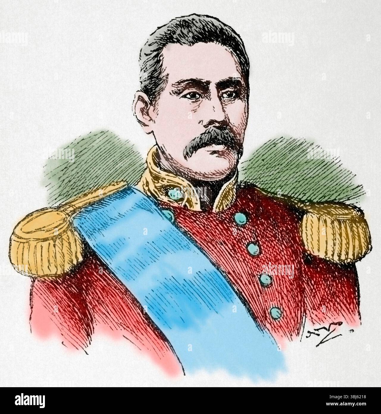 Susuga Malietoa Laupepa, sovrano di Samoa, 1898. Susuga Malietoa Laupepa (1841-1898) fu il sovrano (Malietoa) di Samoa alla fine del XIX secolo. Fu incoronato per la prima volta nel 1875. Da "la Ilustracion Artistica", 1898. (Stampa a colori in bianco e nero). Foto Stock
