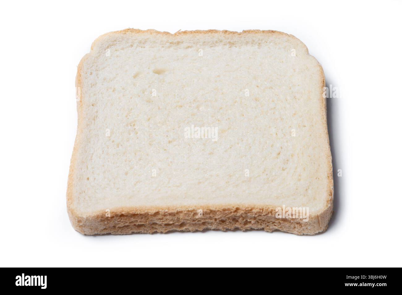 Fetta di pane bianco su uno sfondo bianco pulito. . Foto Stock