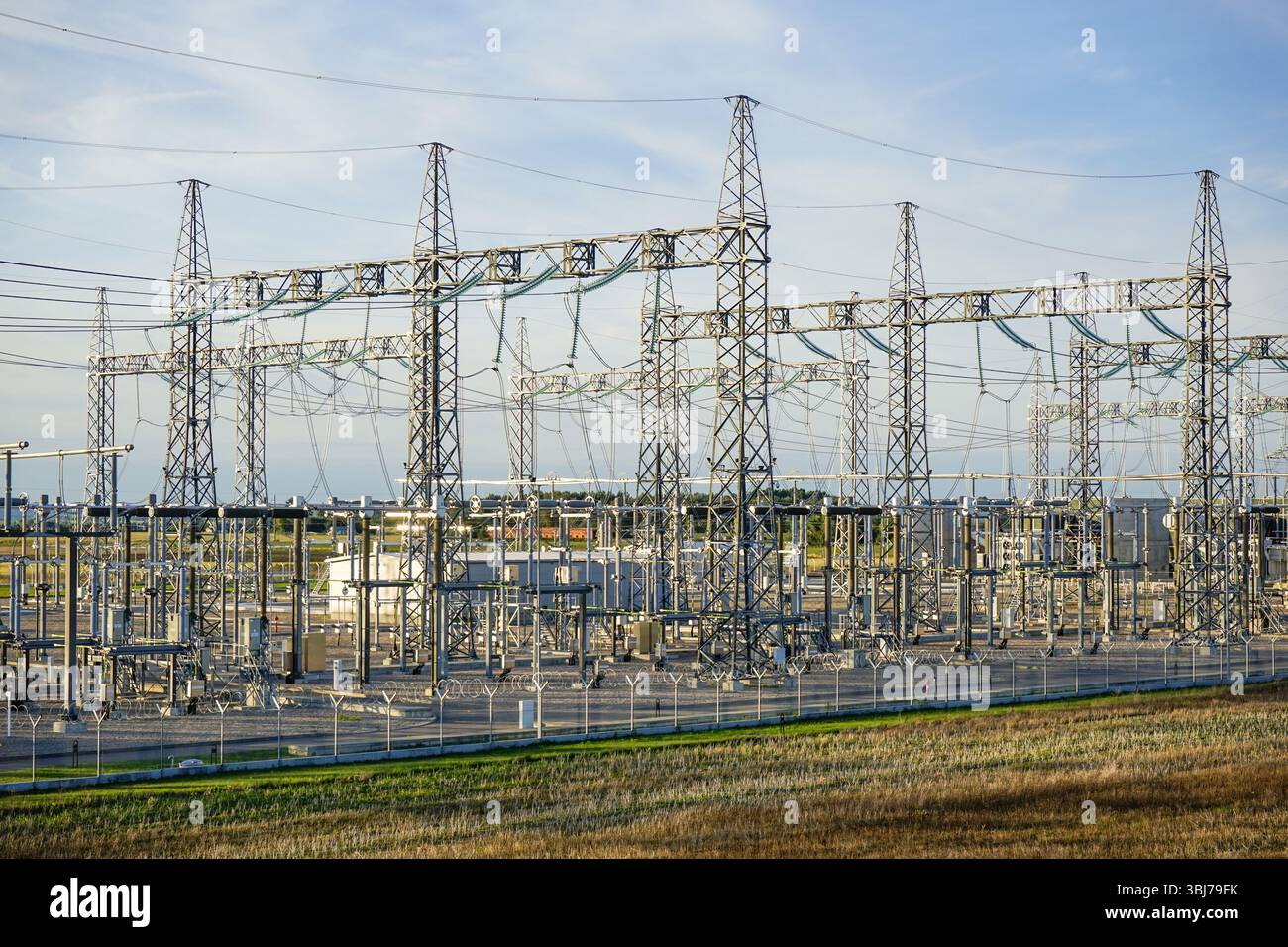 400 kV per il centralino ad alta tensione di Alytus, Lituania Foto Stock