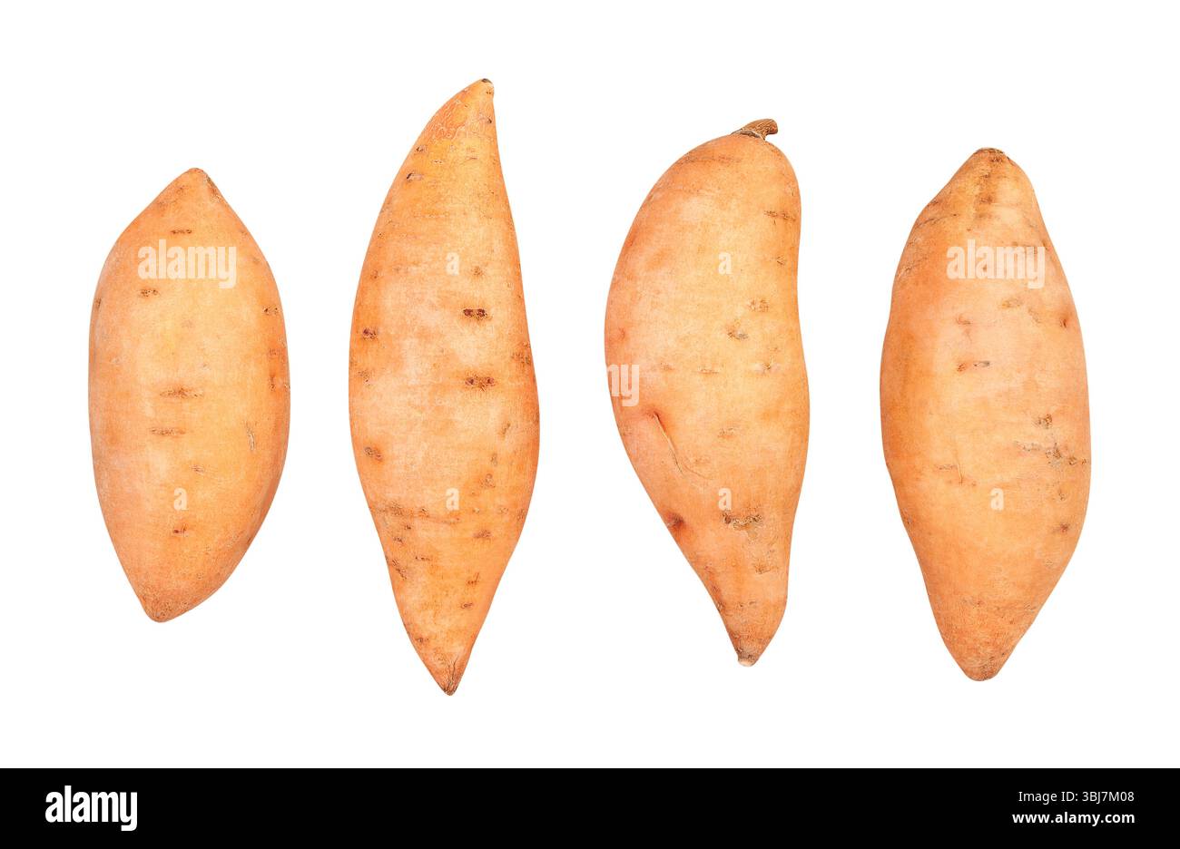dolce patata percorso isolato su bianco Foto Stock