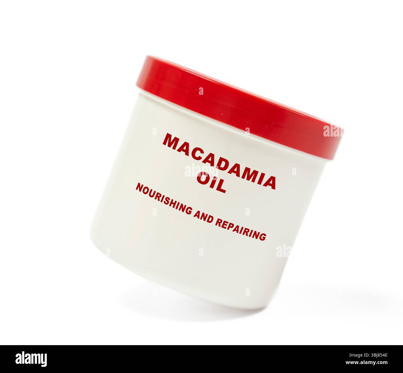 Olio di macadamia. Ricco di sostanze nutritive, ammorbidisce la pelle e ripara i danni. Foto Stock