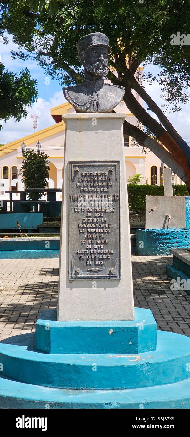 BAGACES, PROVINCIA DI GUANACASTE, COSTA RICA: (Traduzione dallo spagnolo) ex presidente della Repubblica generale Don Tomas Guardia Guiterrez. Foto Stock