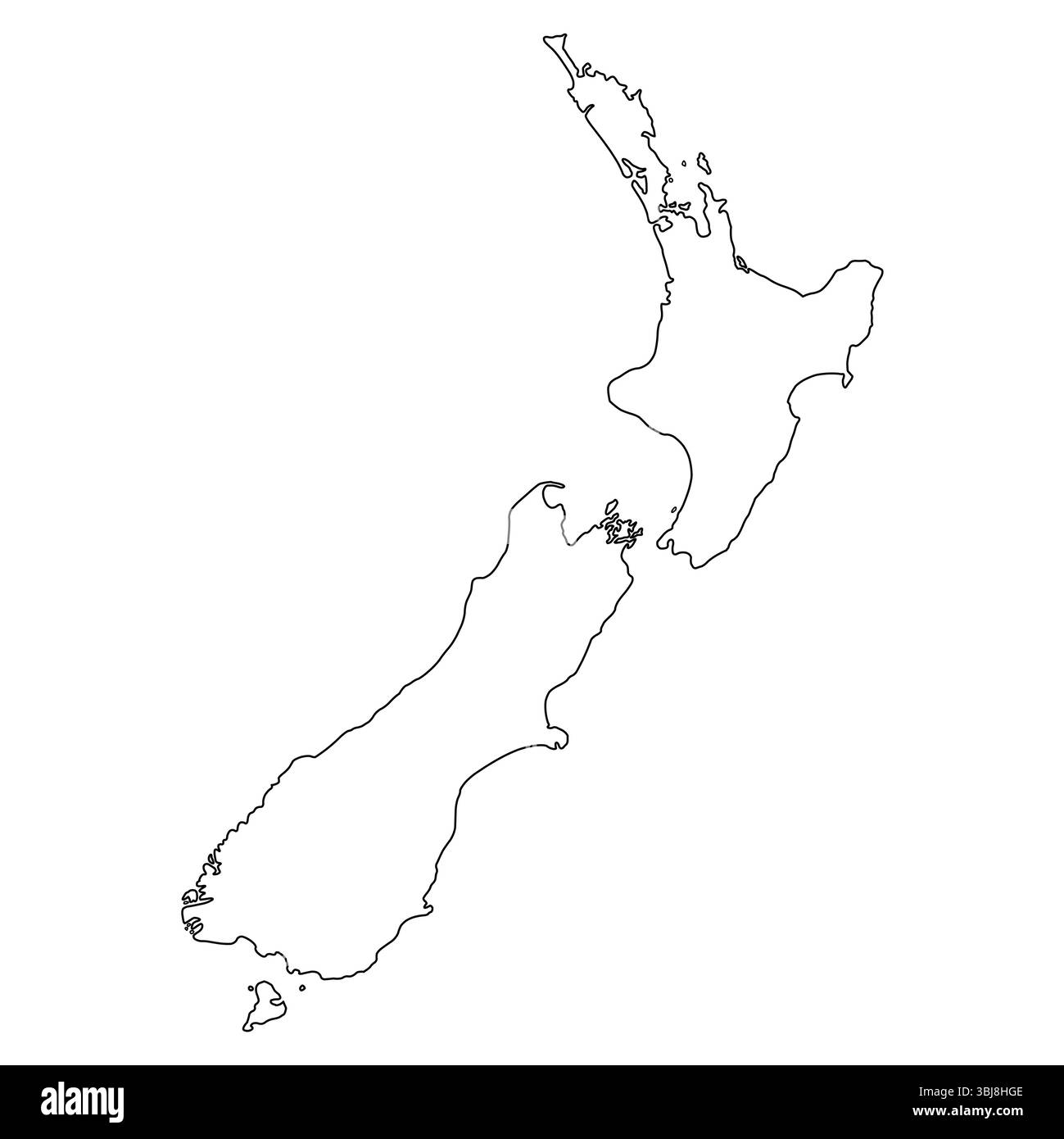 Forma del simbolo della mappa della nuova zelanda, illustrazione vettoriale dell'icona della rete di viaggio piatta . Illustrazione Vettoriale