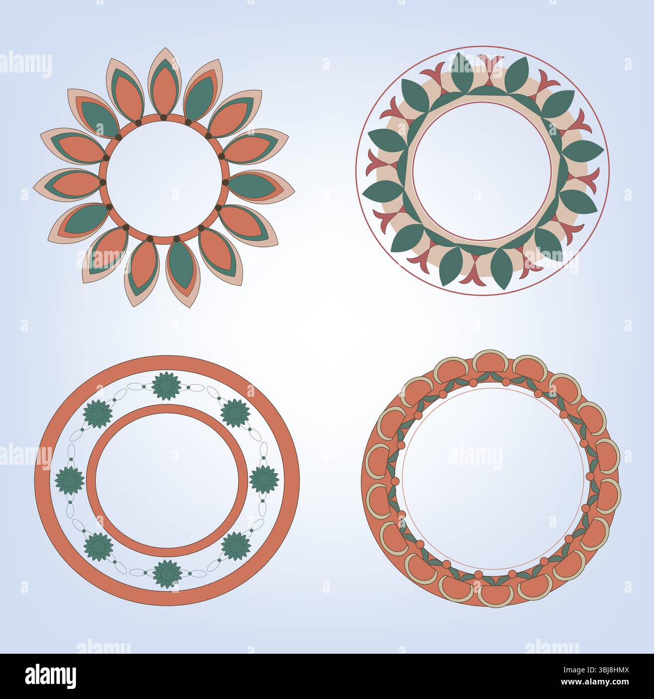 Cornice per casella di testo floreale vettoriale: Elegante design tradizionale per inviti di nozze, poster. Illustrazione Vettoriale