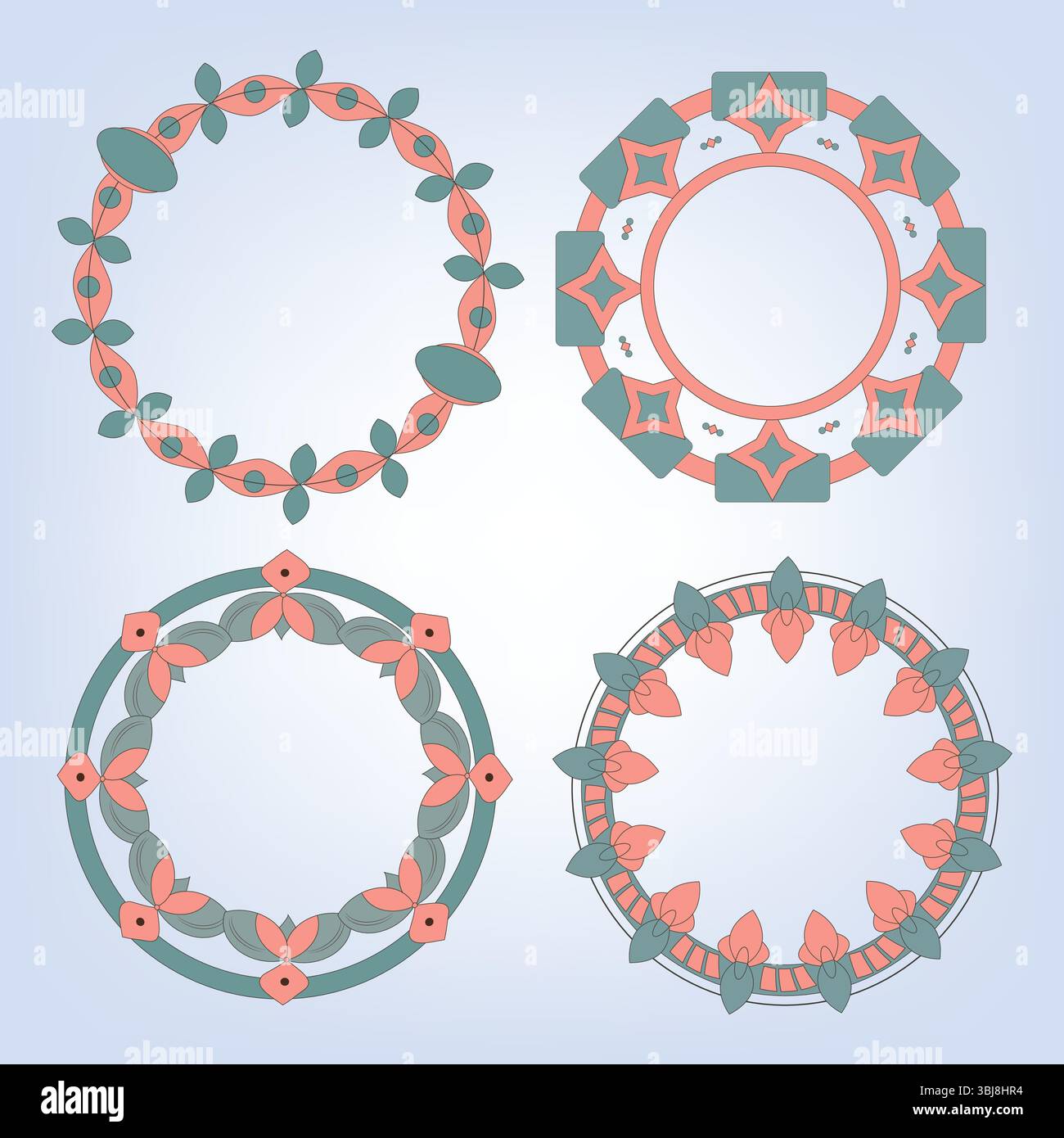 Cornice per casella di testo floreale vettoriale: Elegante design tradizionale per inviti di nozze, poster. Illustrazione Vettoriale