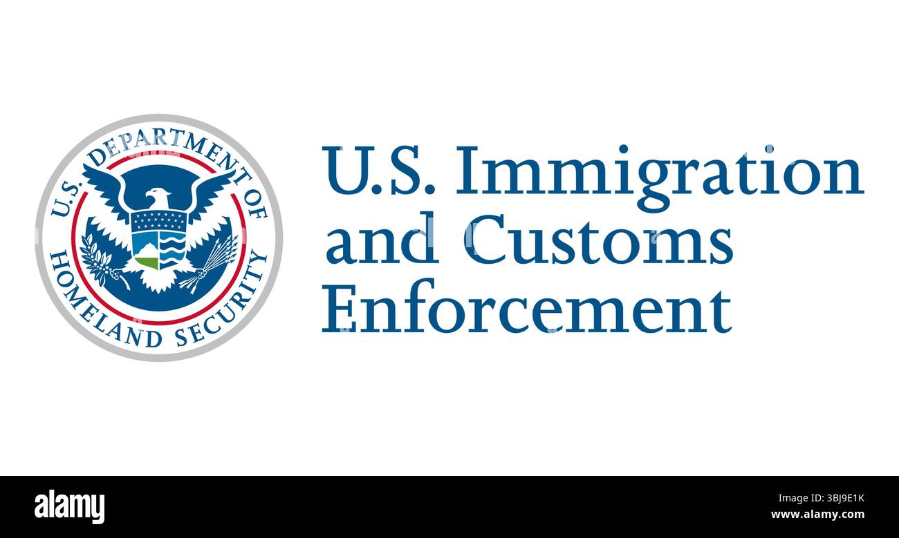 Logo ICE per l'immigrazione e le dogane degli Stati Uniti Foto Stock