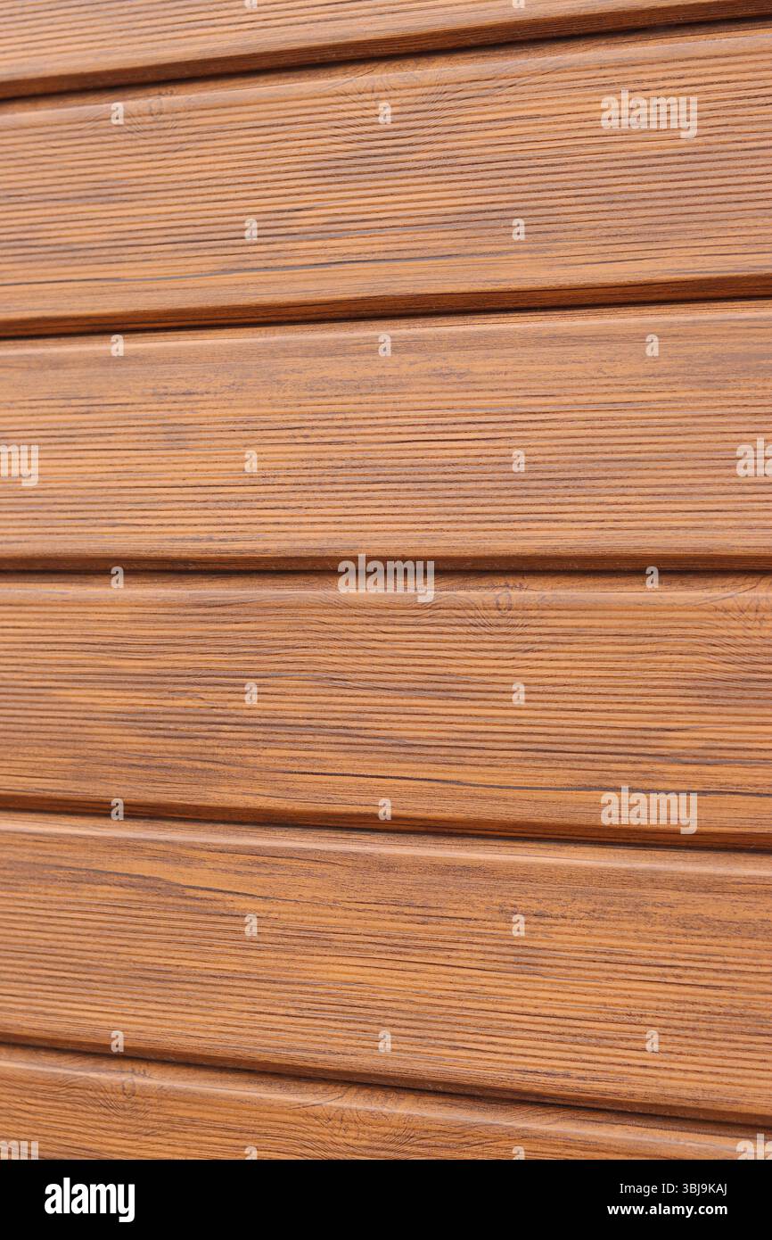 Recinzione di legno, primo piano. Trama. Strisce in legno con messa a fuoco selettiva. Struttura in legno naturale. Recinzione di territorio privato. Sfondo. Un bellissimo motivo Foto Stock