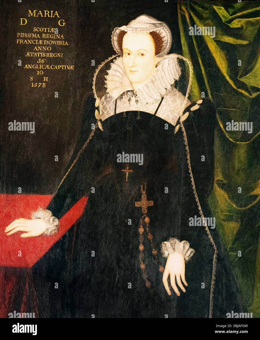 Ritratto di Maria Regina di Scozia, B. 1542; d. 1587, alias. Maria Stuart o Maria i di Scozia, regina di Scozia dal 1542 al 67. Pittura di un artista sconosciuto Foto Stock