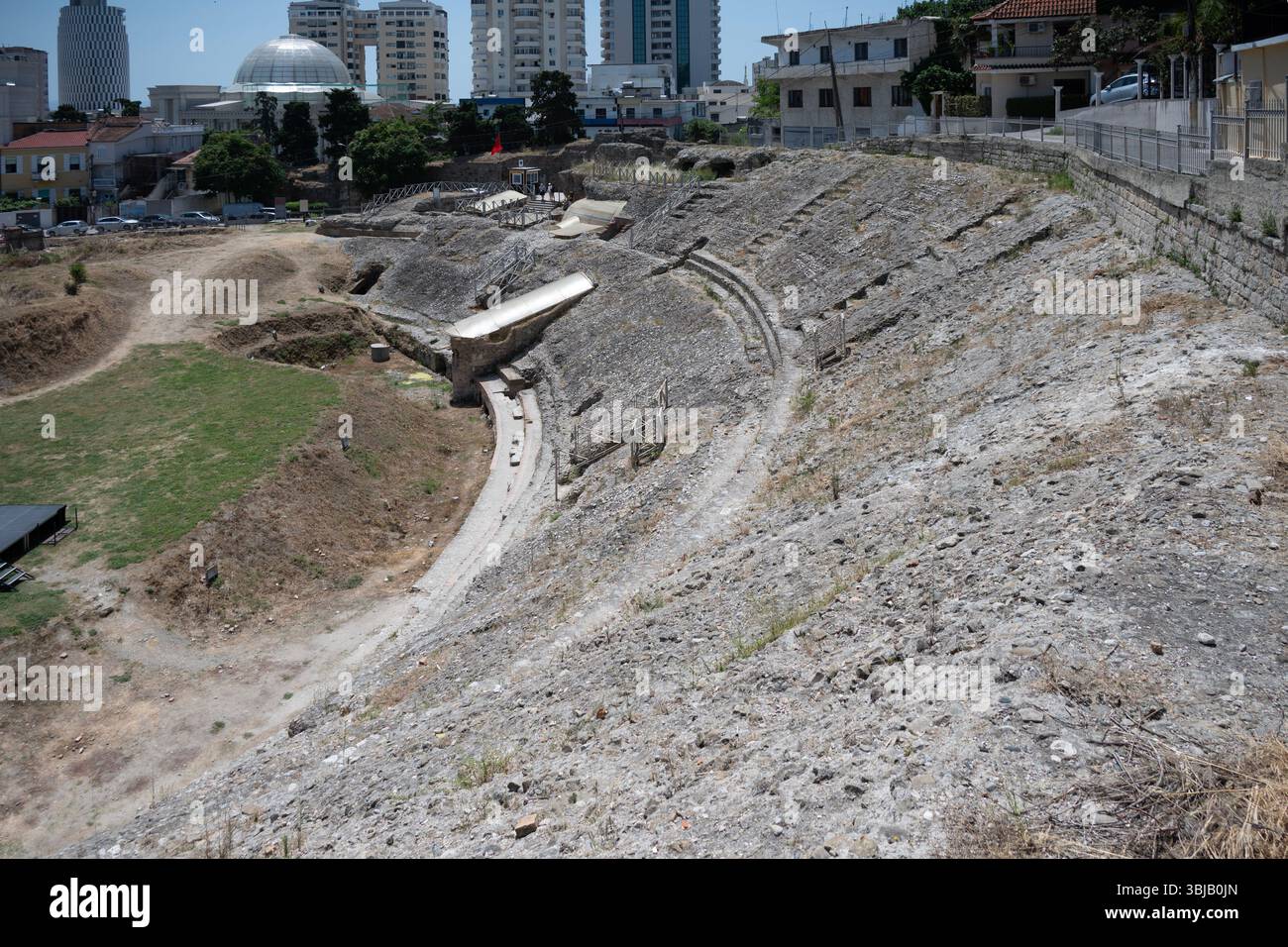 Rovine dell'anfiteatro, Durazzo, Albania Foto Stock