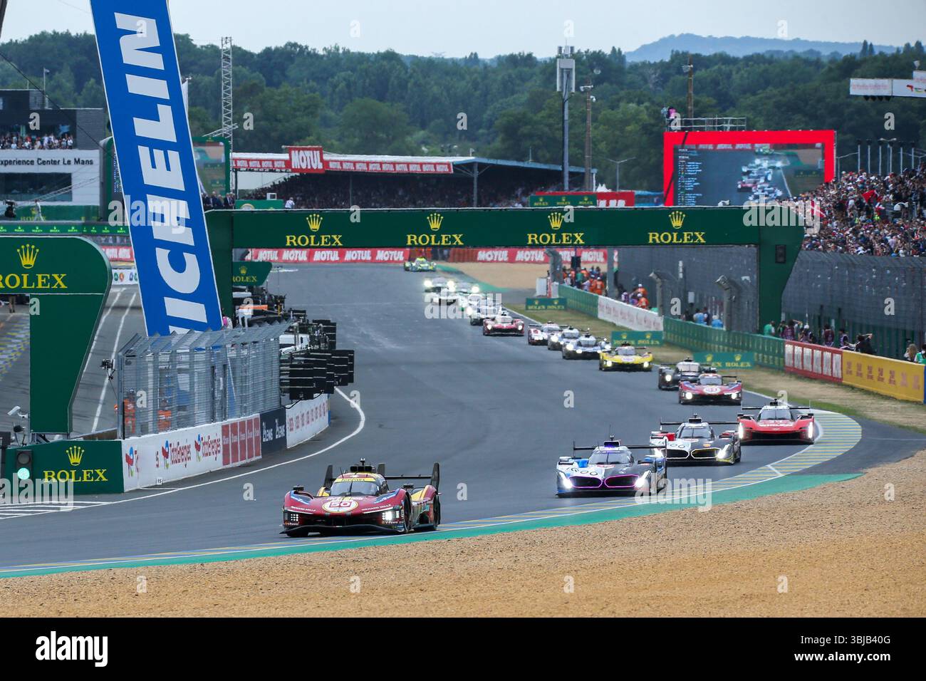 Le Mans, Francia. 14 giugno 2025. Ferrari AF Corse (50) Antonio fuoco (ITA) Nicklas Nielsen (DEN) Miguel Molina (ESP), durante la 24 ore di le Mans 2025, le Mans, Francia. Crediti: Gabriele Lanzo / Alessio Morgese / Alamy live news Foto Stock
