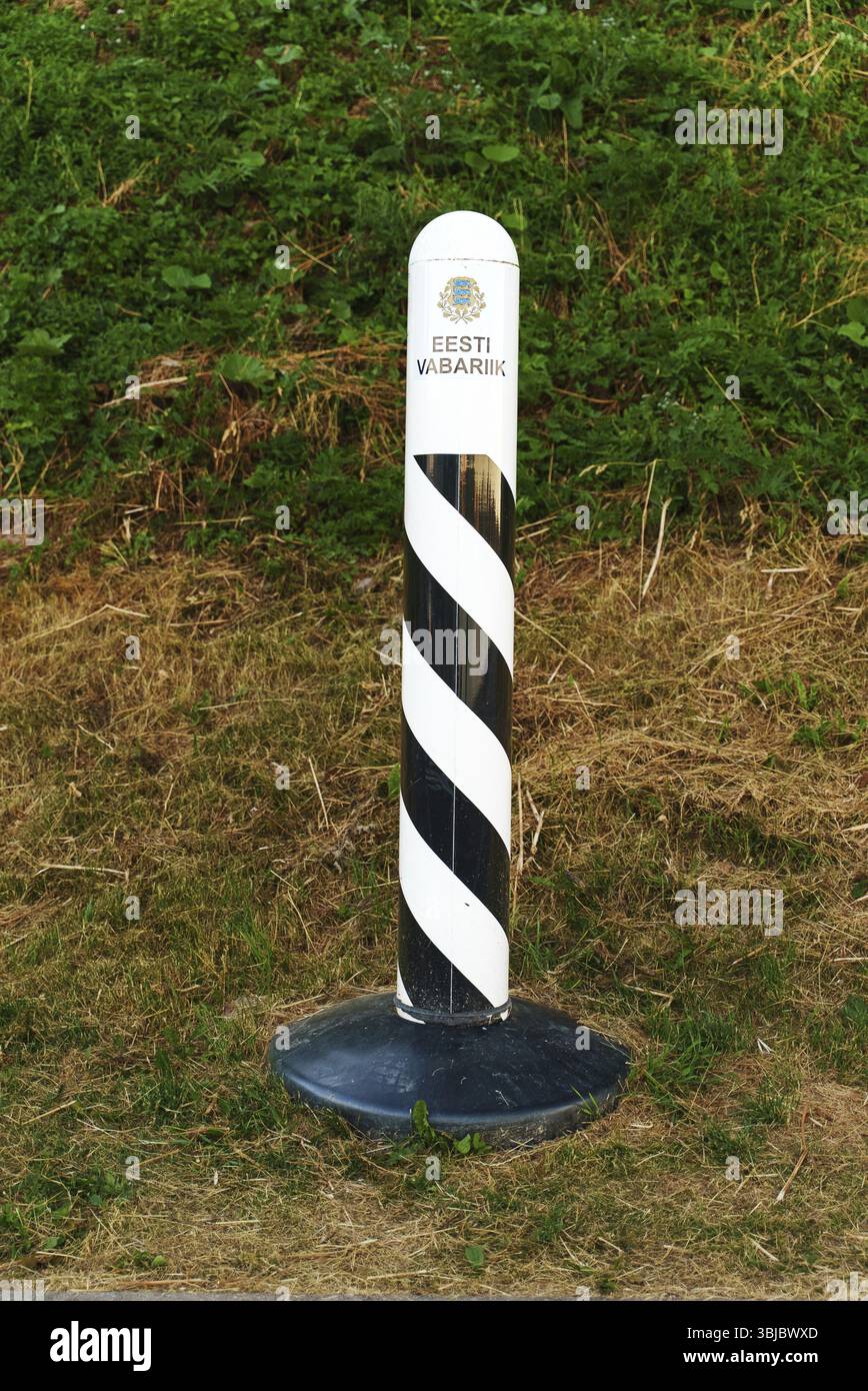 Posto di frontiera della Repubblica di Estonia Foto Stock