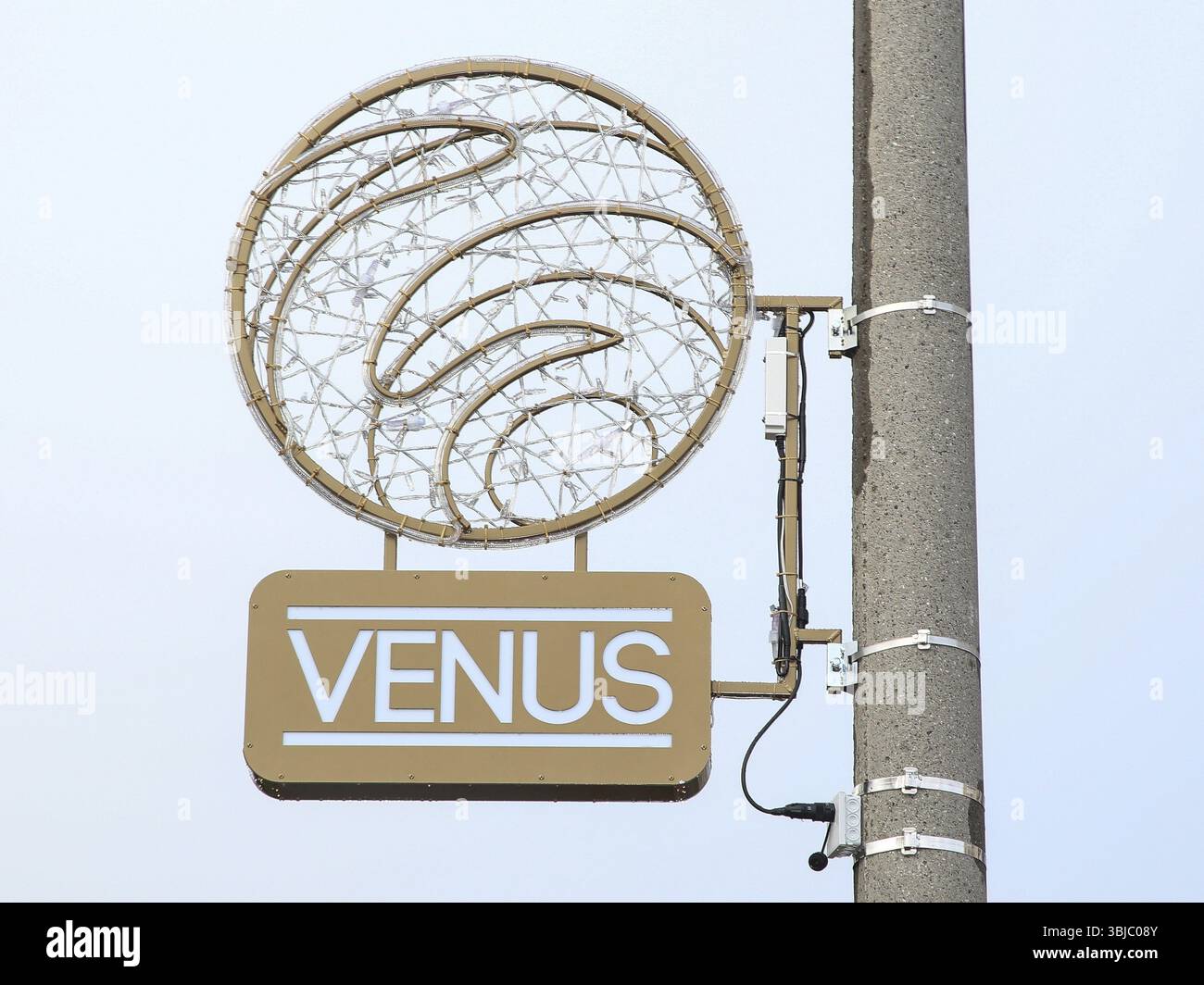 Elemento luminoso pianeta Venere sul sentiero del pianeta dei riformatori a Magdeburgo, Magdeburgo, DE Foto Stock