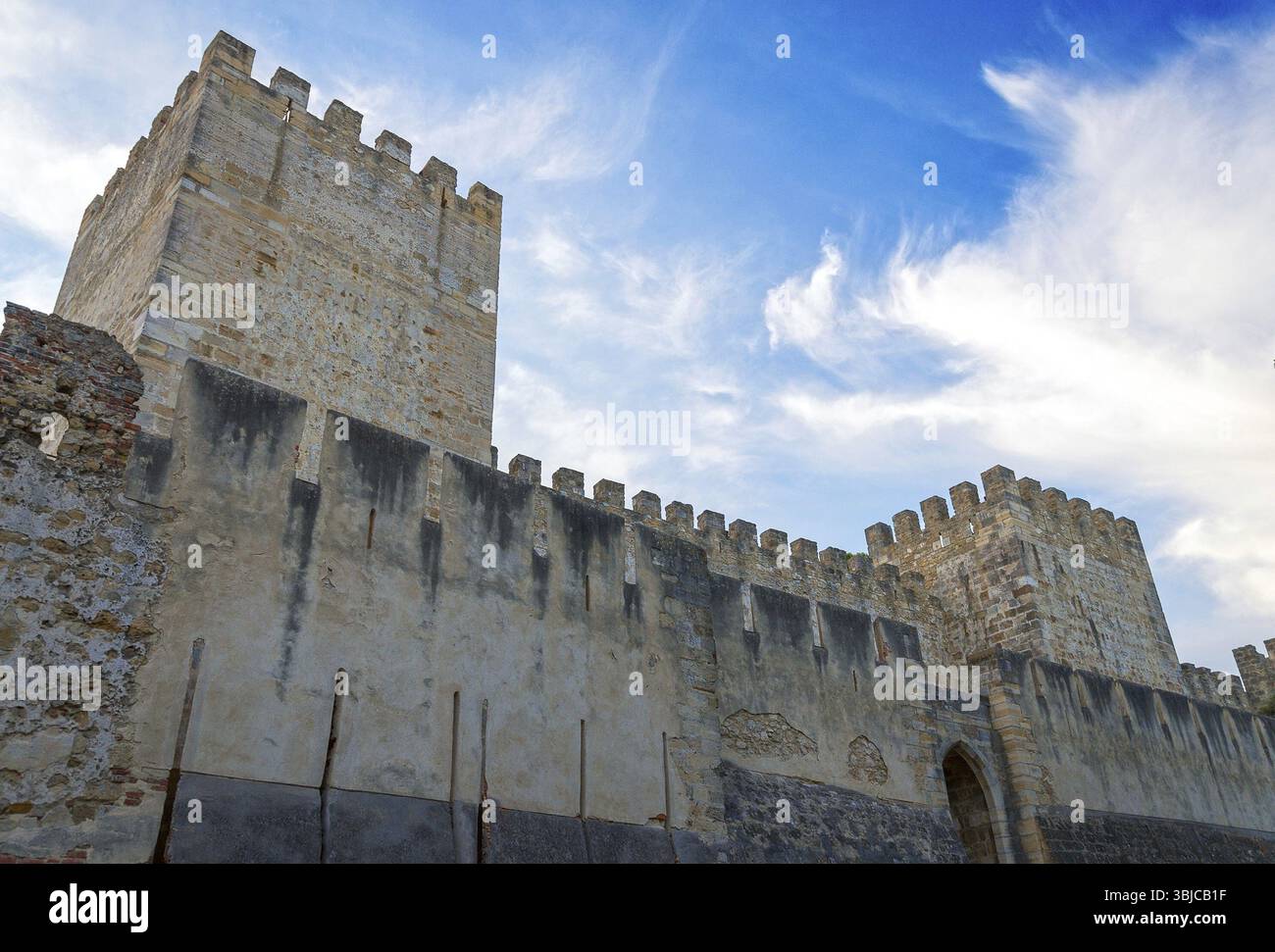 Castello di San Giorgio a Lisbona, Portogallo, Europa Foto Stock