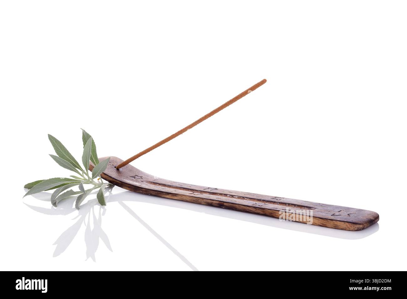 Incenso di salvia bianca. Cerimonia purificante di purificazione delle sbavature Foto Stock