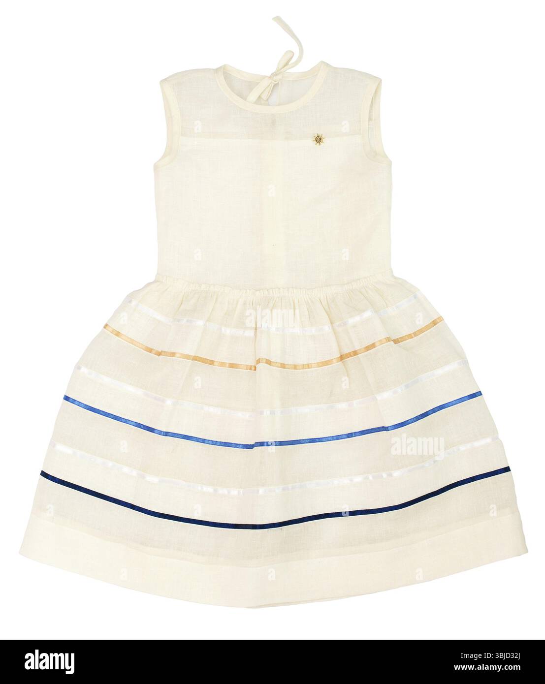 Abito estivo per ragazza isolato su sfondo bianco Foto Stock