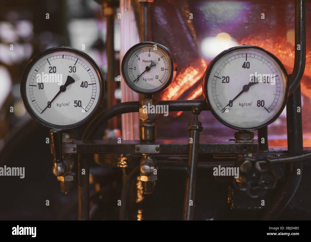 Dashboard vintage. Fa parte della vecchia centrale elettrica Foto Stock
