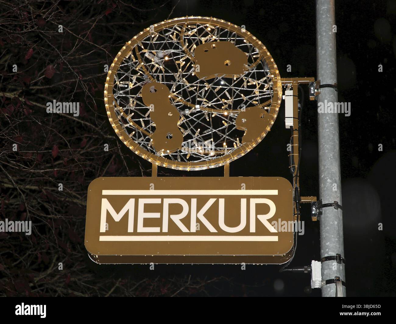 Pianeta elemento luminoso mercurio sul Reformer Planet Trail a Magdeburgo, Magdeburgo, DE Foto Stock