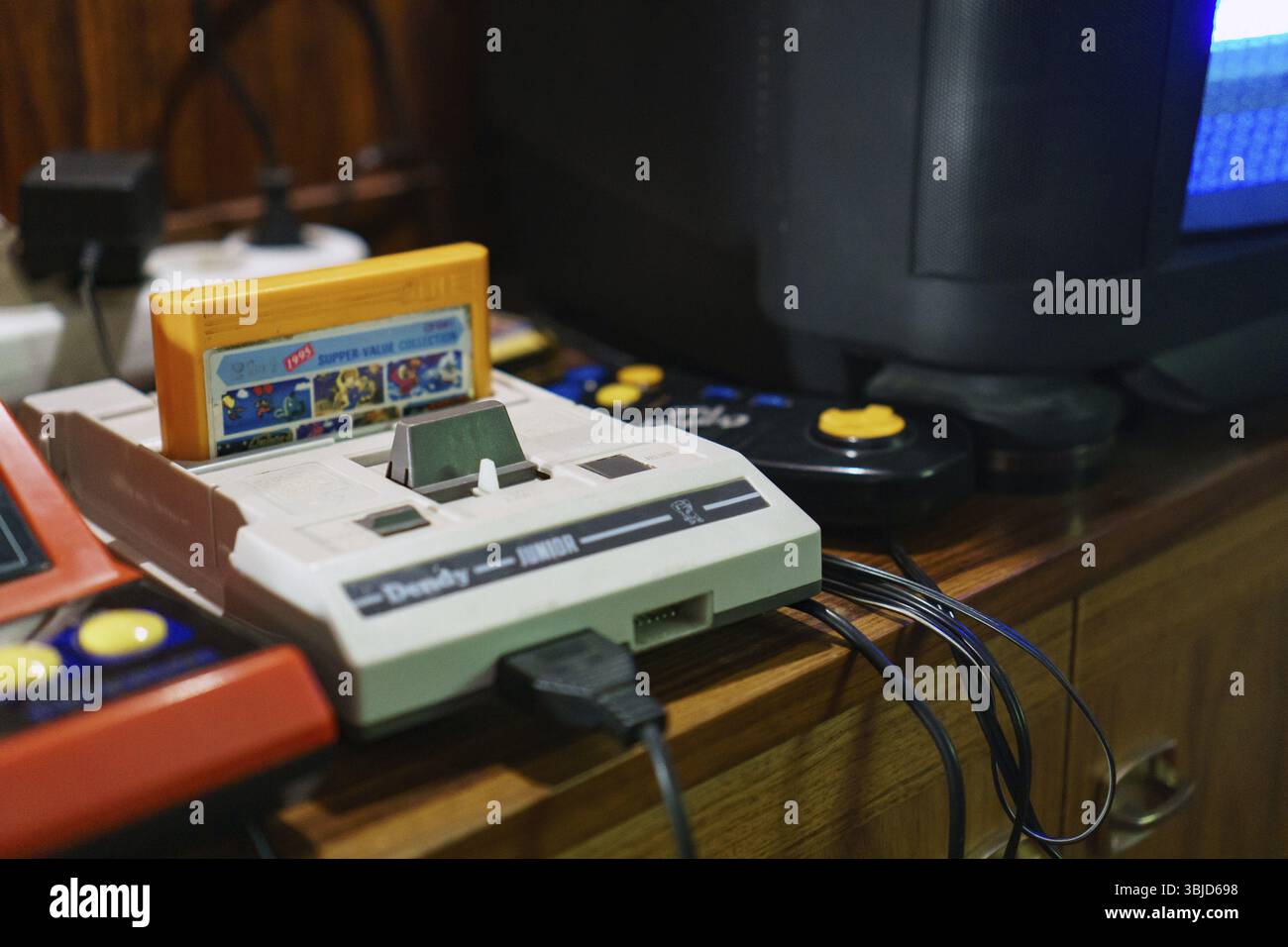 Tallinn, Estonia - 21.05.2022: LVLup! Video Game Museum - Dendy Console Foto Stock