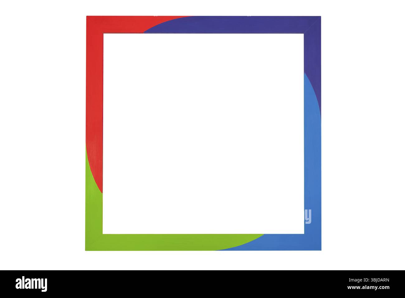 Moderna cornice in legno colorata e contemporanea Foto Stock