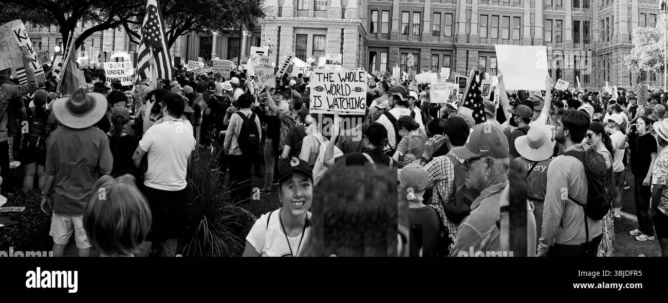 No Kings Protestation, Austin, Texas, giugno 14,2025 Foto Stock