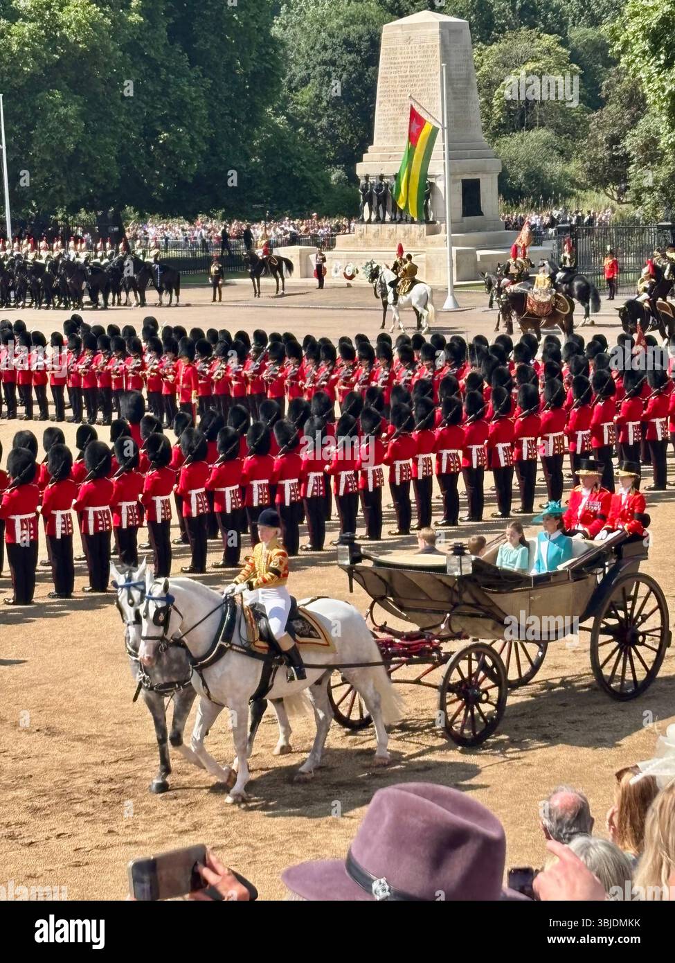 Trooping the Colour 2025 - Immagine stock catturata con smartphone