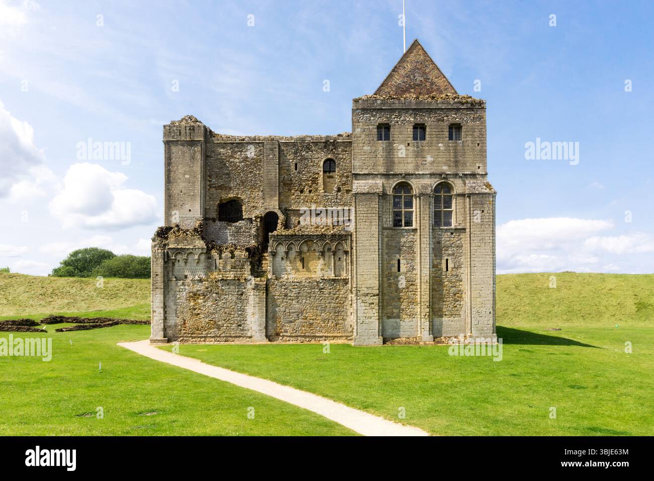 Castello Rising, Norfolk. Foto Stock