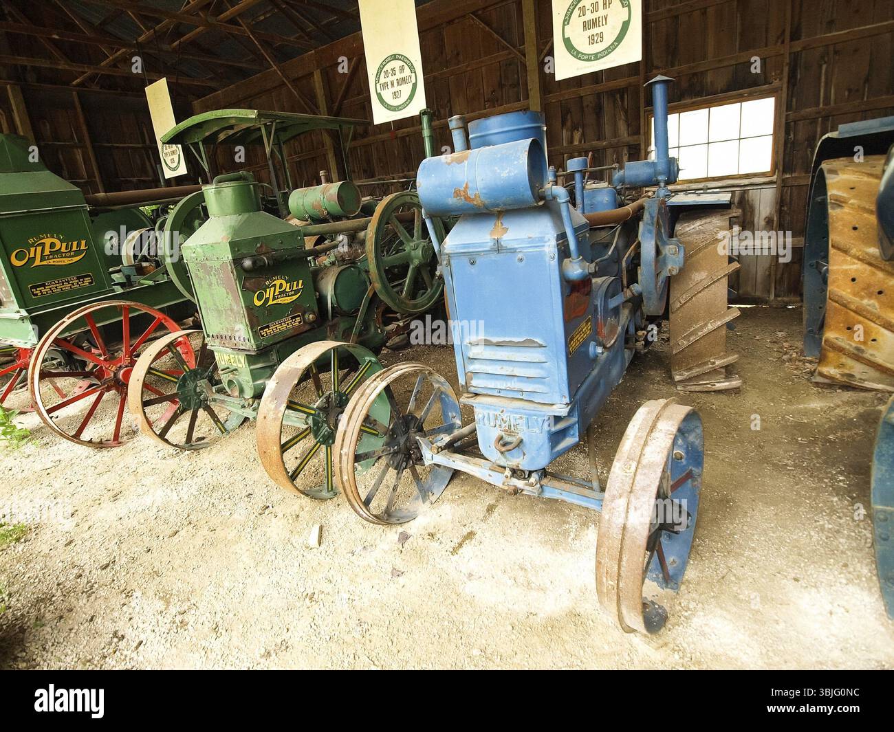Amburgo, Germania - Luglio 23, 2012: Antico trattore visualizza mostra. Annata modelli di trattori. Mostra di trattori antichi. Il trattore visualizza, Agreecult Foto Stock
