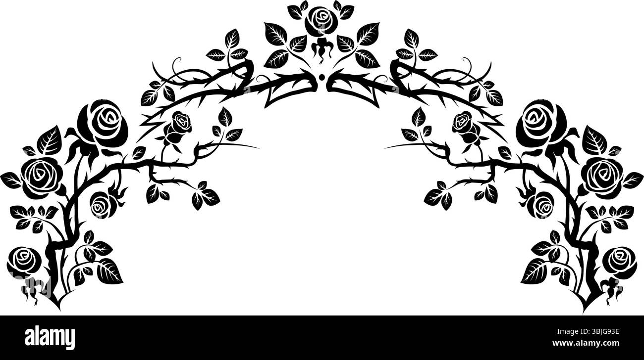 Elegante cornice rose Illustrazione Vettoriale
