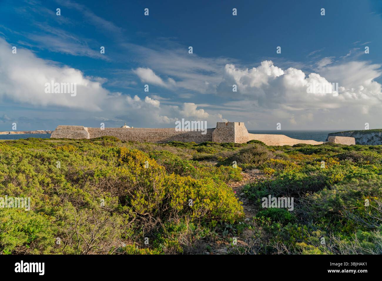 La Fortezza di Sagres vicino a Sagres, Algarve, Portogallo, Europa. Foto Stock