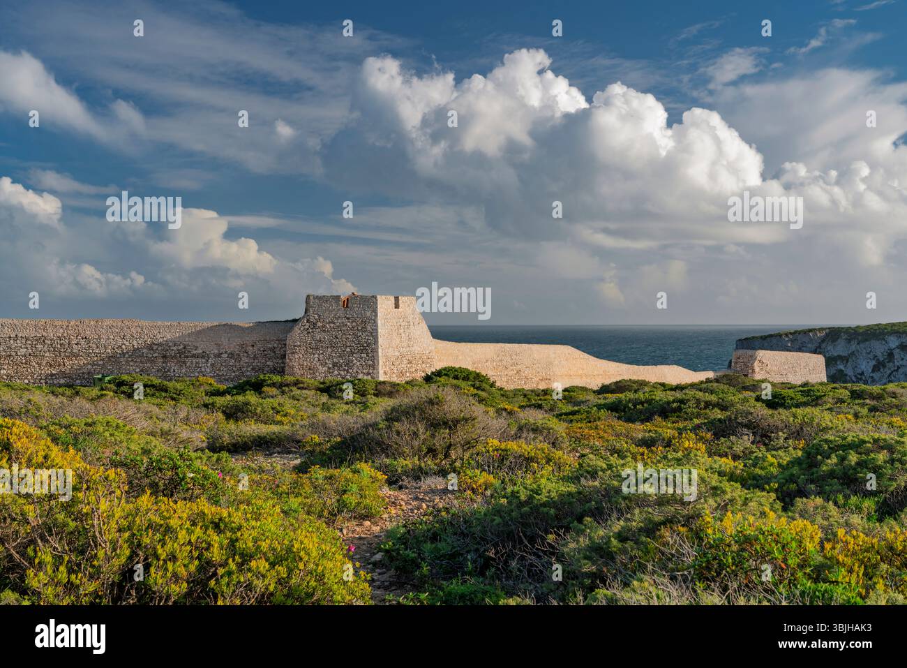 La Fortezza di Sagres vicino a Sagres, Algarve, Portogallo, Europa. Foto Stock