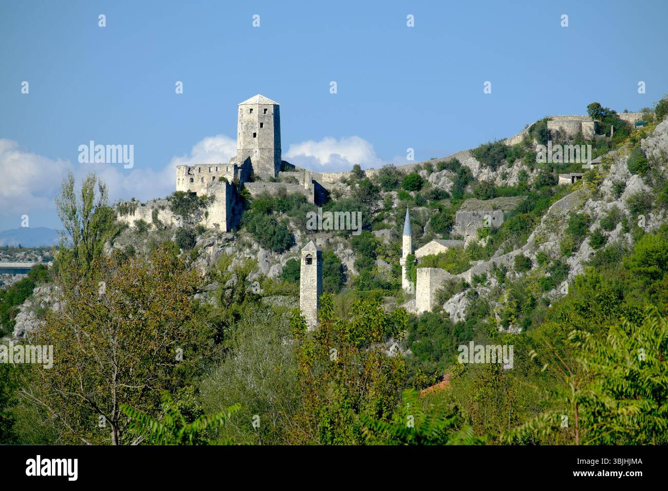 Villaggio fortificato di Pocitelj, Bosnia ed Erzegovina Foto Stock