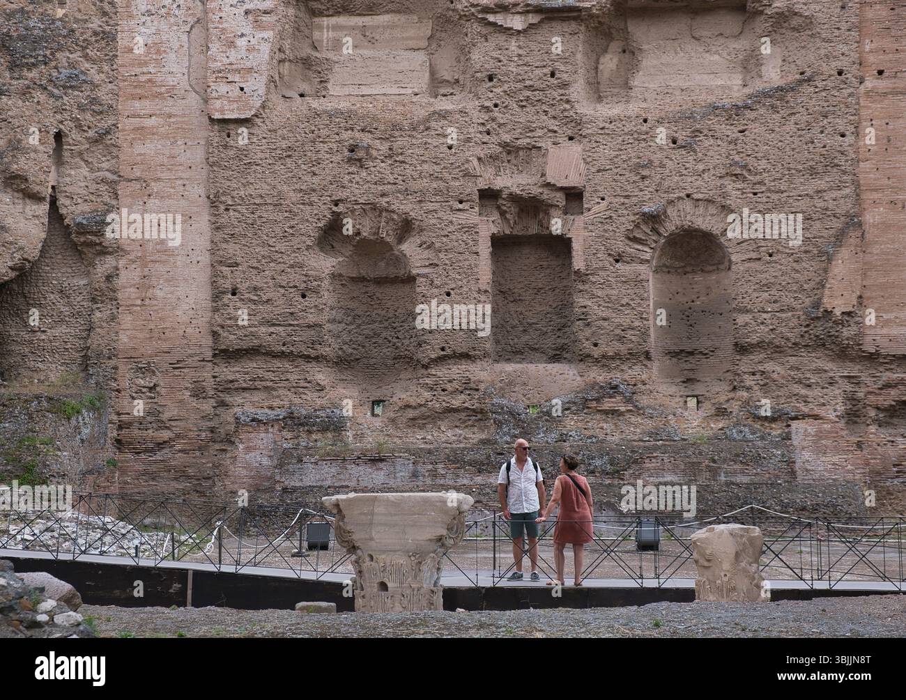 Terme di Caracalla a Roma, Italia, a tarda primavera Foto Stock