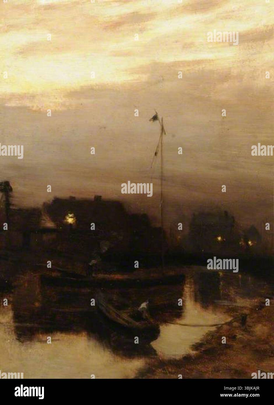 Cazin, Marie; le luci del porto; i musei Sheffield; http://www.artuk.org/artworks/the-harbor-lights-71948 Foto Stock