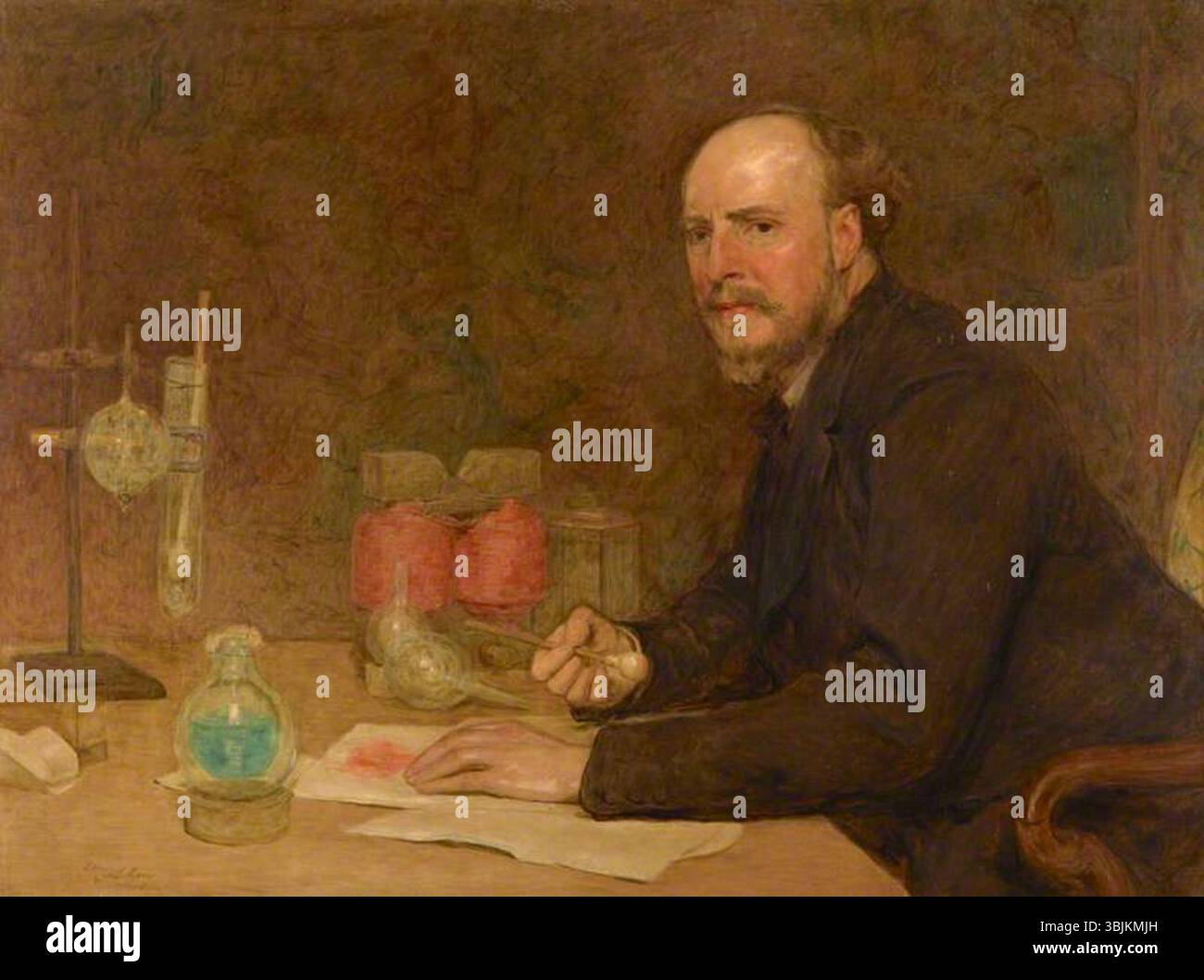 Dyer, Alfred Edmund; Sir James Dewar (1842-1923), Chemist; National Galleries of Scotland; http://www.artuk.org/artworks/sir-james-dewar-18421923-chemist-212296 Foto Stock