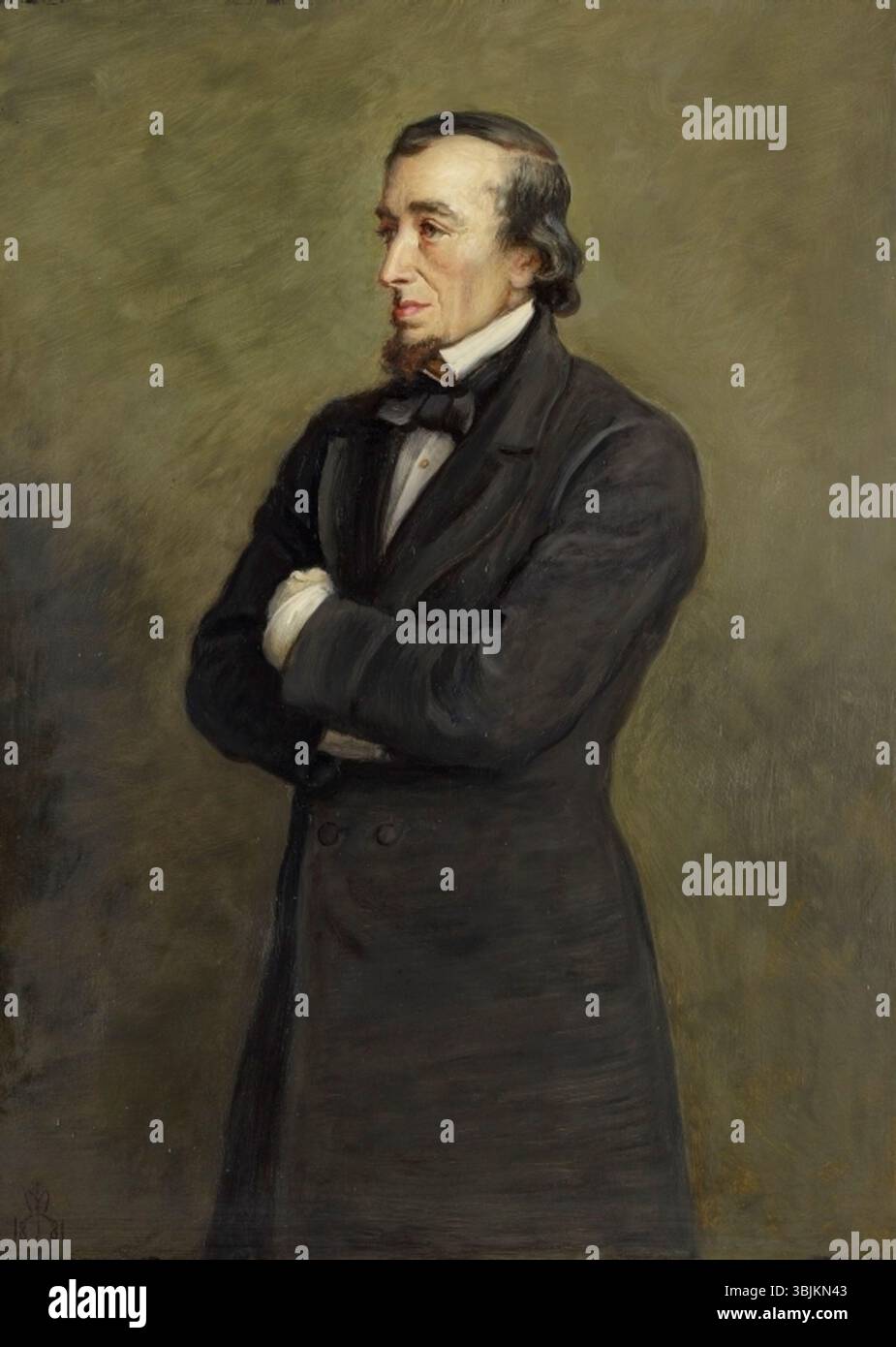 Il ritratto di Sir John Everett Millais del 1881 di Benjamin Disraeli, i conte di Beaconsfield, cattura lo statista britannico nei suoi ultimi anni. Il dipinto a olio su tela, parte della Royal Collection, mostra l'aspetto dignitoso di Disraeli, un riflesso della sua importanza nella politica britannica durante il XIX secolo. Foto Stock