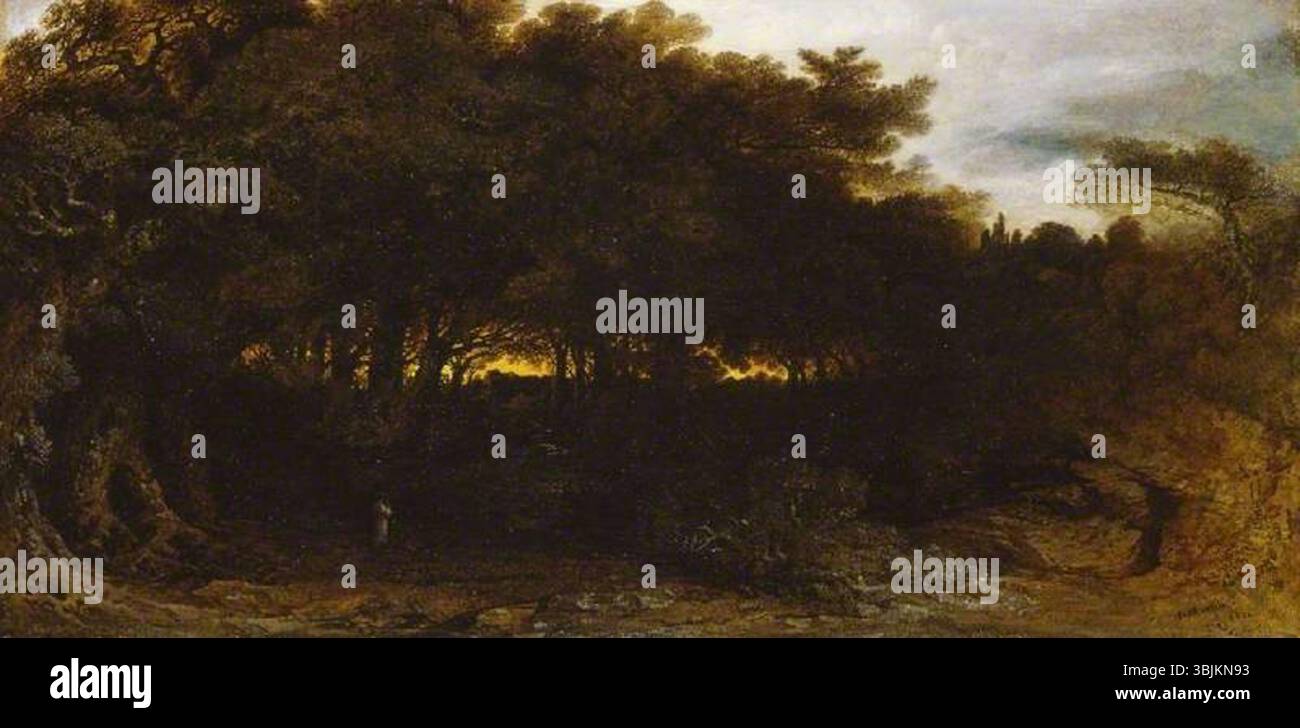 Martin, John; Twilight in the Woodlands; The Fitzwilliam Museum; http://www.artuk.org/artworks/twilight-in-the-woodlands-5010 Foto Stock