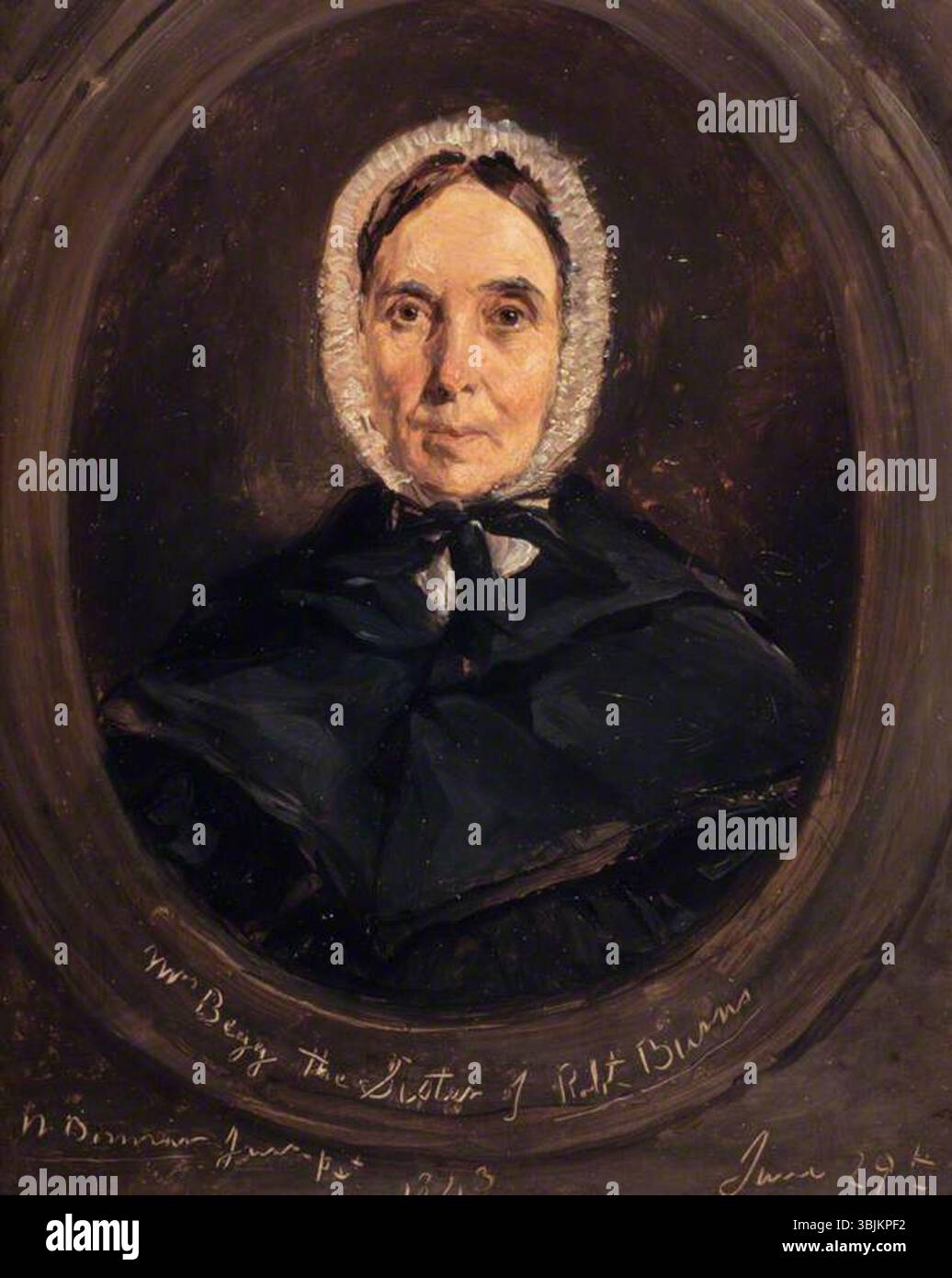 Bonnar, William; Isabella Burns (1771-1858), Mrs John Begg, sorella minore di Robert Burns; National Galleries of Scotland; http://www.artuk.org/artworks/isabella-burns-17711858-mrs-john-begg-youngest-sister-of-robert-burns-212143 Foto Stock