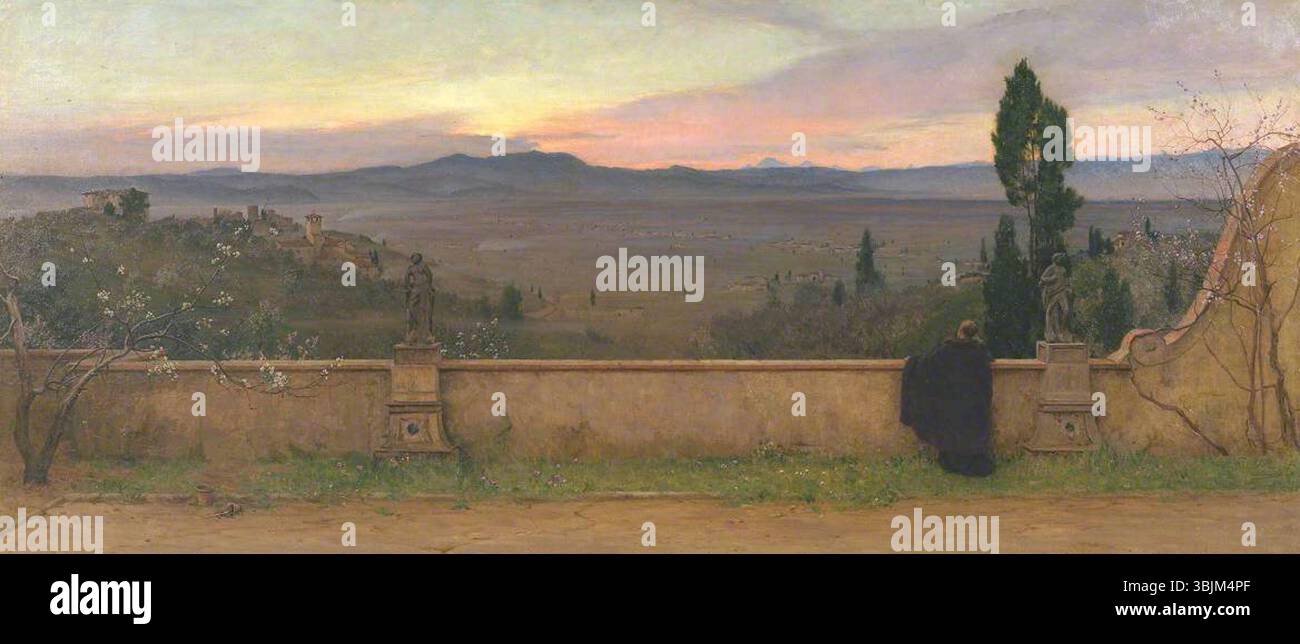 Corbet, Matthew Ridley; Val d'Arno: Sera; Tate; http://www.artuk.org/artworks/val-darno-evening-198376 Foto Stock