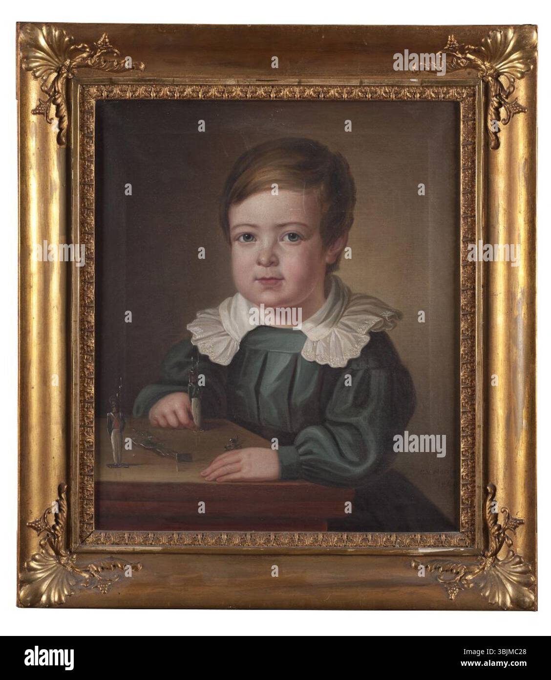 Il ritratto di Carl Wilhelm Nordgren di Carl Bror Munck af Fulkila (1836-1905), dipinto nel 1840, raffigura il nobile svedese in una posa formale tradizionale, mostrando il suo status e il suo carattere. Foto Stock