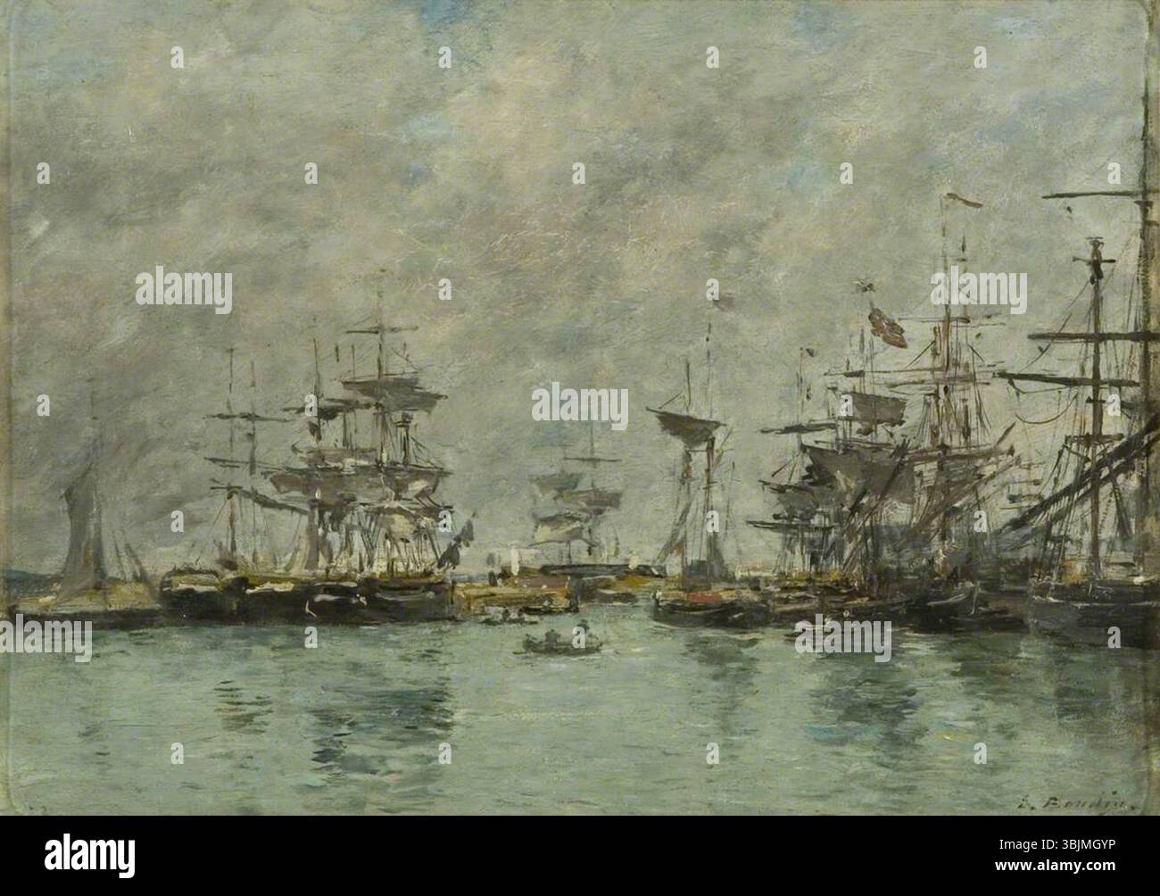 Boudin, Eugene Louis; scena del porto; musei, gallerie e archivi di Bristol; http://www.artuk.org/artworks/harbor-scene-188100 Foto Stock
