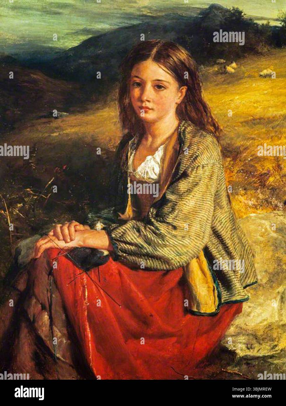 Herdman, Robert; Evening Thoughts; National Galleries of Scotland; http://www.artuk.org/artworks/evening-thoughts-210186 Foto Stock