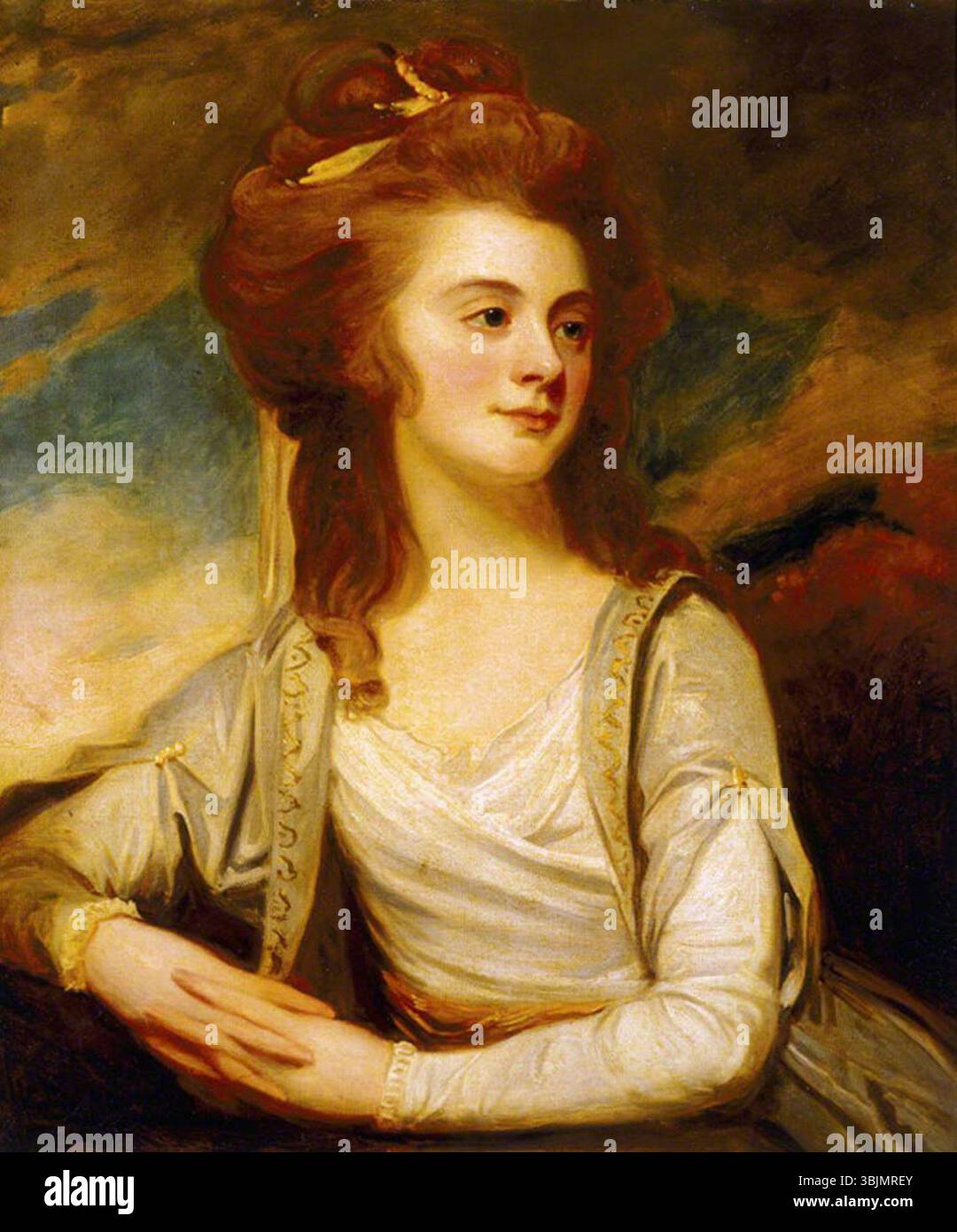Romney, George; Jemima Yorke (1763-1804), sig.ra Reginald Pole-Carew; National Trust, Antonio; http://www.artuk.org/artworks/jemima-yorke-17631804-mrs-reginald-pole-carew-99149 Foto Stock