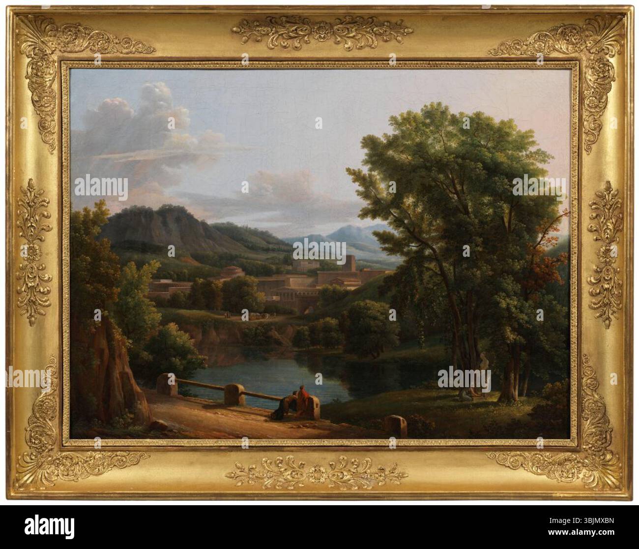 Jean-Joseph-Xavier Bidauld 'Ideal Landscape with a Sacrifice to the Goddess Flora' (1798-1802) è una scena paesaggistica romanticizzata che presenta un sacrificio mitologico alla dea Flora. L'olio su tela fonde natura e mito. Foto Stock Jean-Joseph-Xavier Bidauld 'Ideal Landscape with a Sacrifice to the Goddess Flora' (1798-1802) è una scena paesaggistica romanticizzata che presenta un sacrificio mitologico alla dea Flora. L'olio su tela fonde natura e mito. Foto Stock