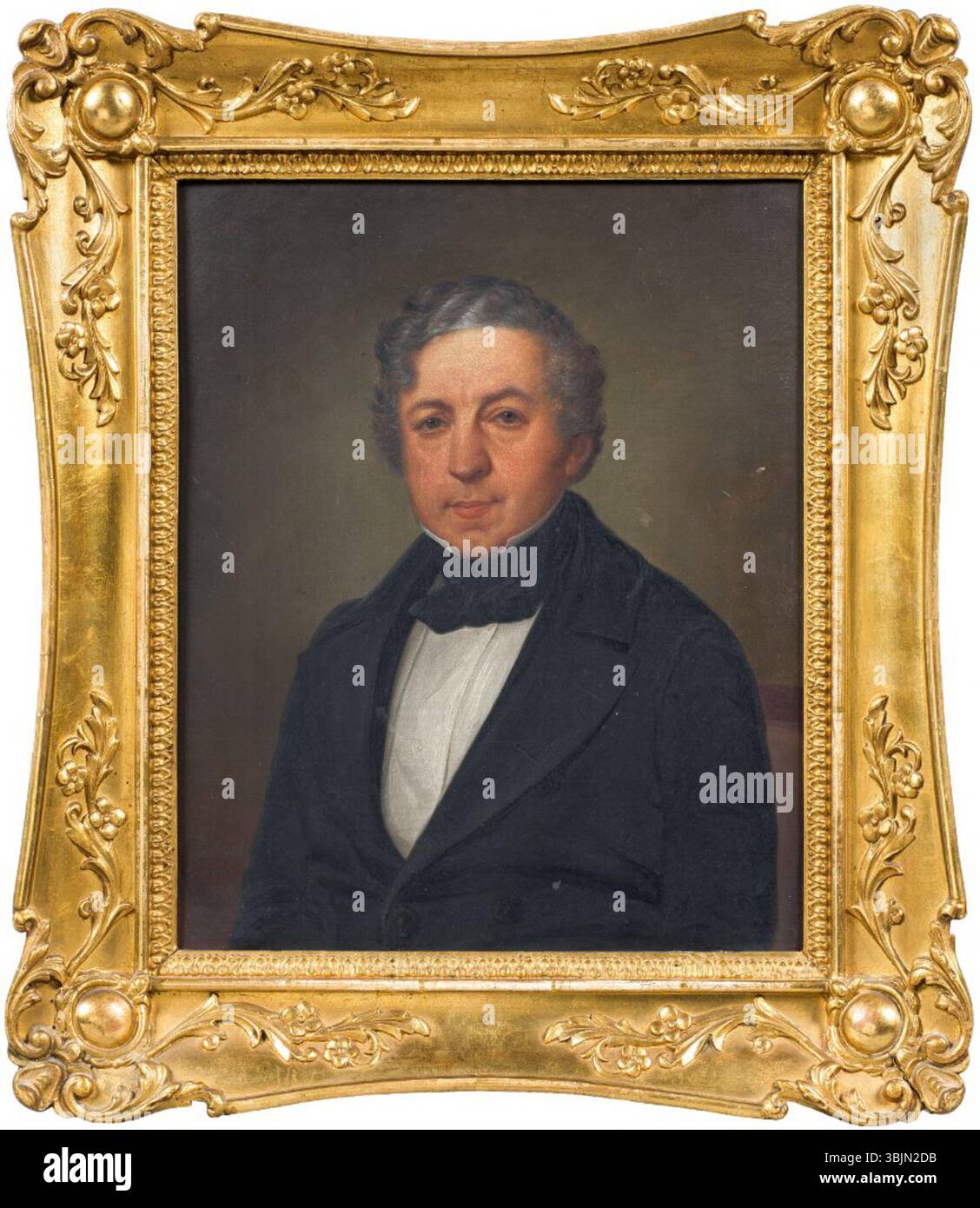 Il ritratto di Carl Wilhelm Nordgren di Julius Geber, un commerciante all'ingrosso e banchiere svedese, cattura il soggetto in una posa formale e dignitosa. Il dipinto, completato nel 1848, riflette l'abilità di Nordgren nel catturare l'essenza dei suoi soggetti. Foto Stock