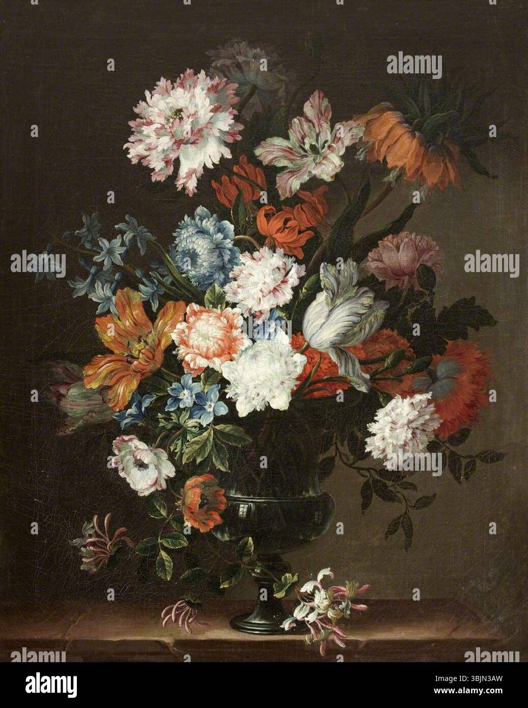 Monnoyer, Jean-Baptiste; Flower Piece in an Urn; National Trust, Stourhead; http://www.artuk.org/artworks/flower-piece-in-an-urn-101273 Foto Stock